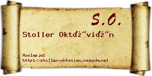 Stoller Oktávián névjegykártya